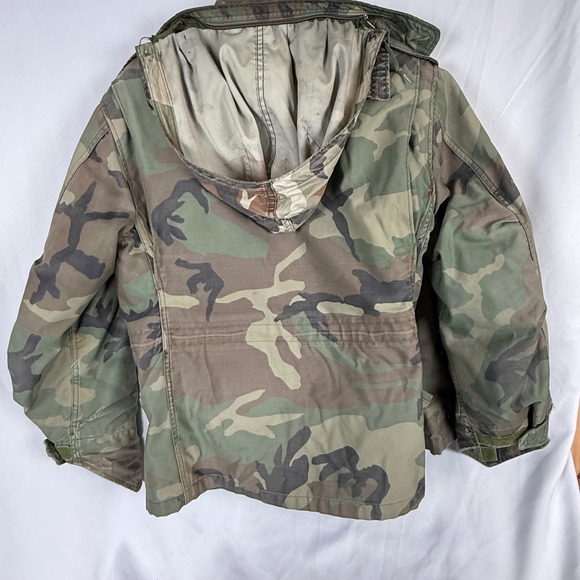 US Military M65 Woodland Cold Weather Field Jacket Mens Small Camo Army - Picture 6 of 13
